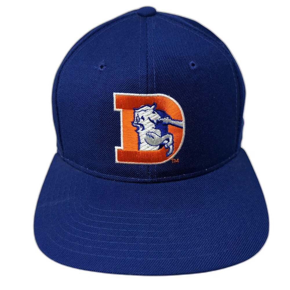 Denver Broncos NFL New Era Snapback Hat Blue OSFM Green Underbrim Wool Blend Pro